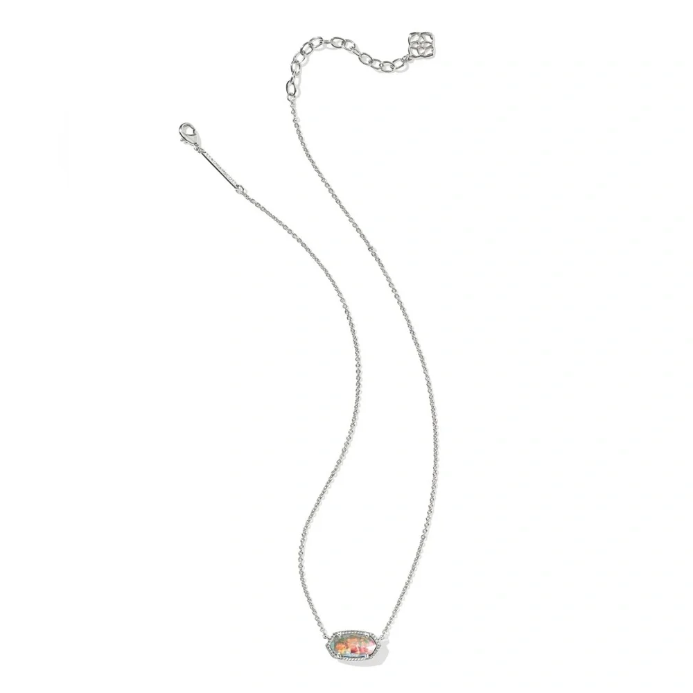 Kendra Scott Elisa Silver Pendant Necklace in
Dichroic Glass - Picture 2 of 5